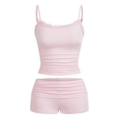 Lace Cami Shorts Set